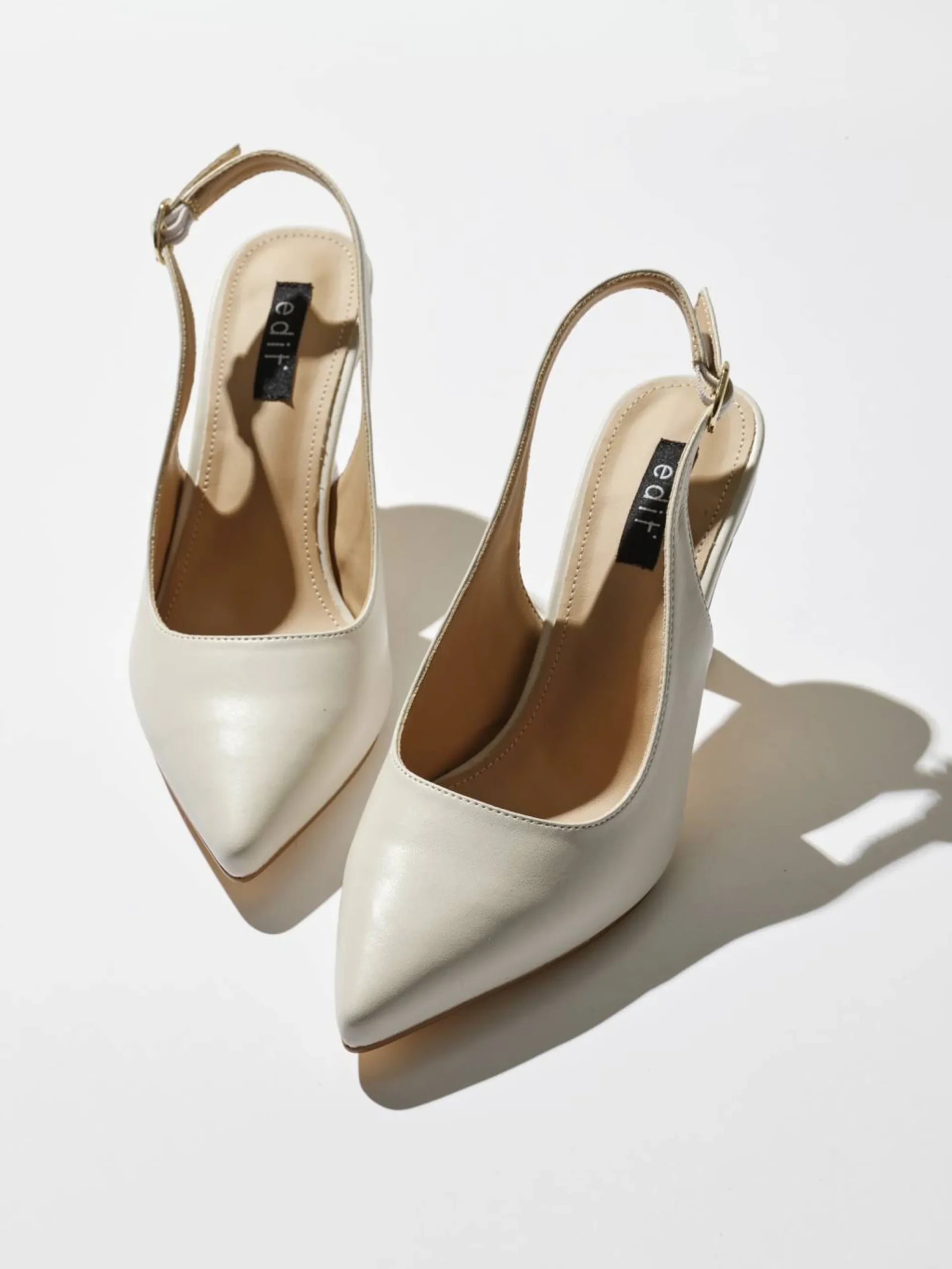 EDIT Pumps & Finskor > Eleganta slingbackpumps Beige