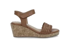SOFTWALK Pumps & Finskor|Sandaler & Flip-Flops > Elegant flätad kilklackad sandal Brun