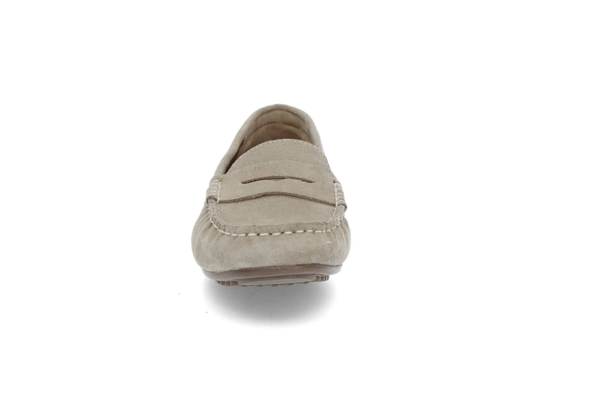 PRIVÉ Loafers > Loafer i mocka för dam Beige