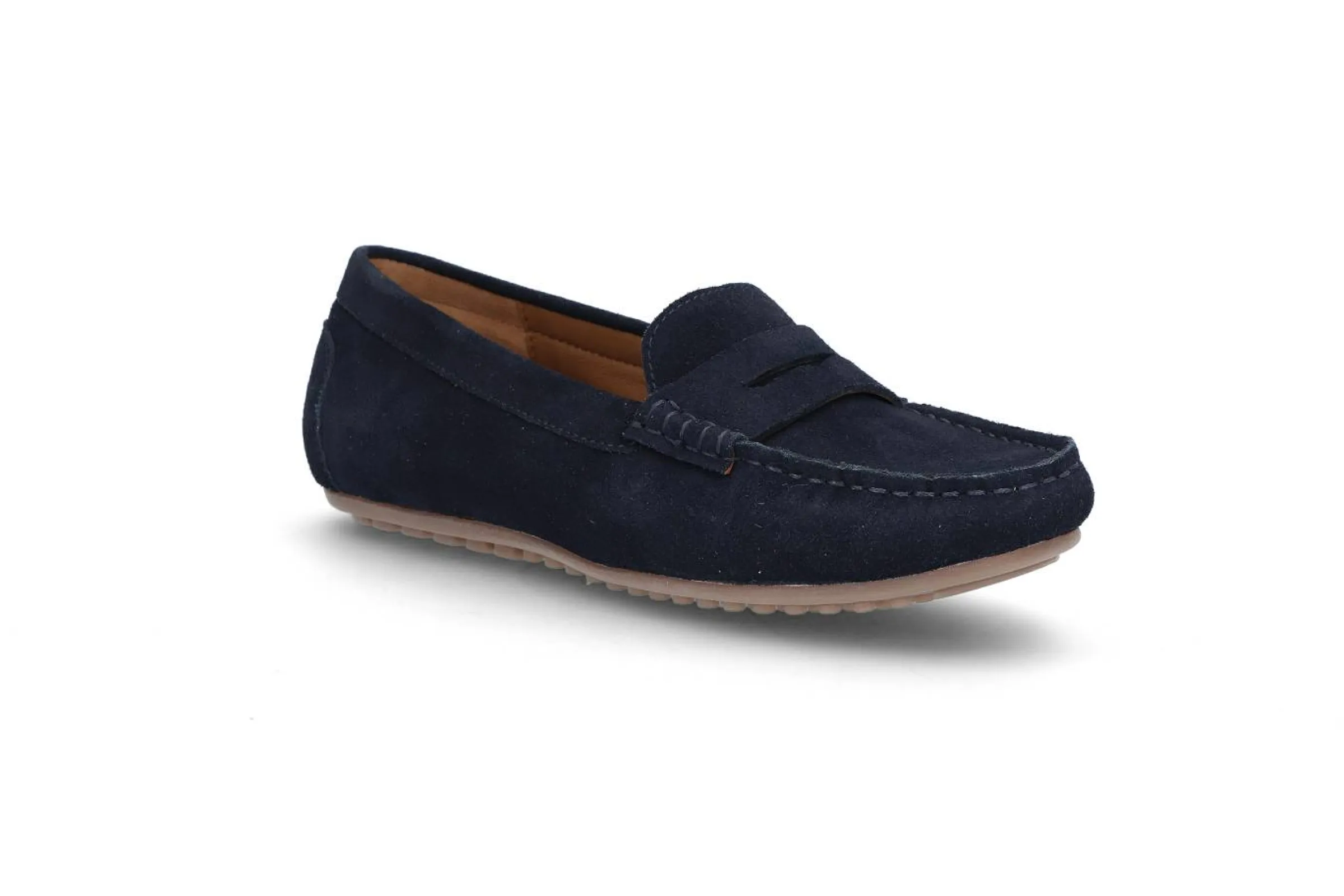 PRIVÉ Loafers > Loafer i mocka för dam Blå