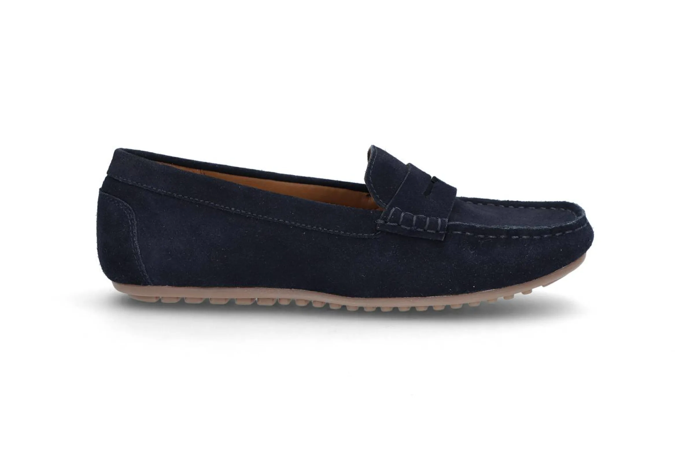 PRIVÉ Loafers > Loafer i mocka för dam Blå