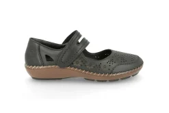 RIEKER Ballerina > 6772 Schwarz/Schwarz Svart