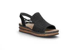 RIEKER Sandaler & Flip-Flops > 6769 Schwarz/Schwarz Svart