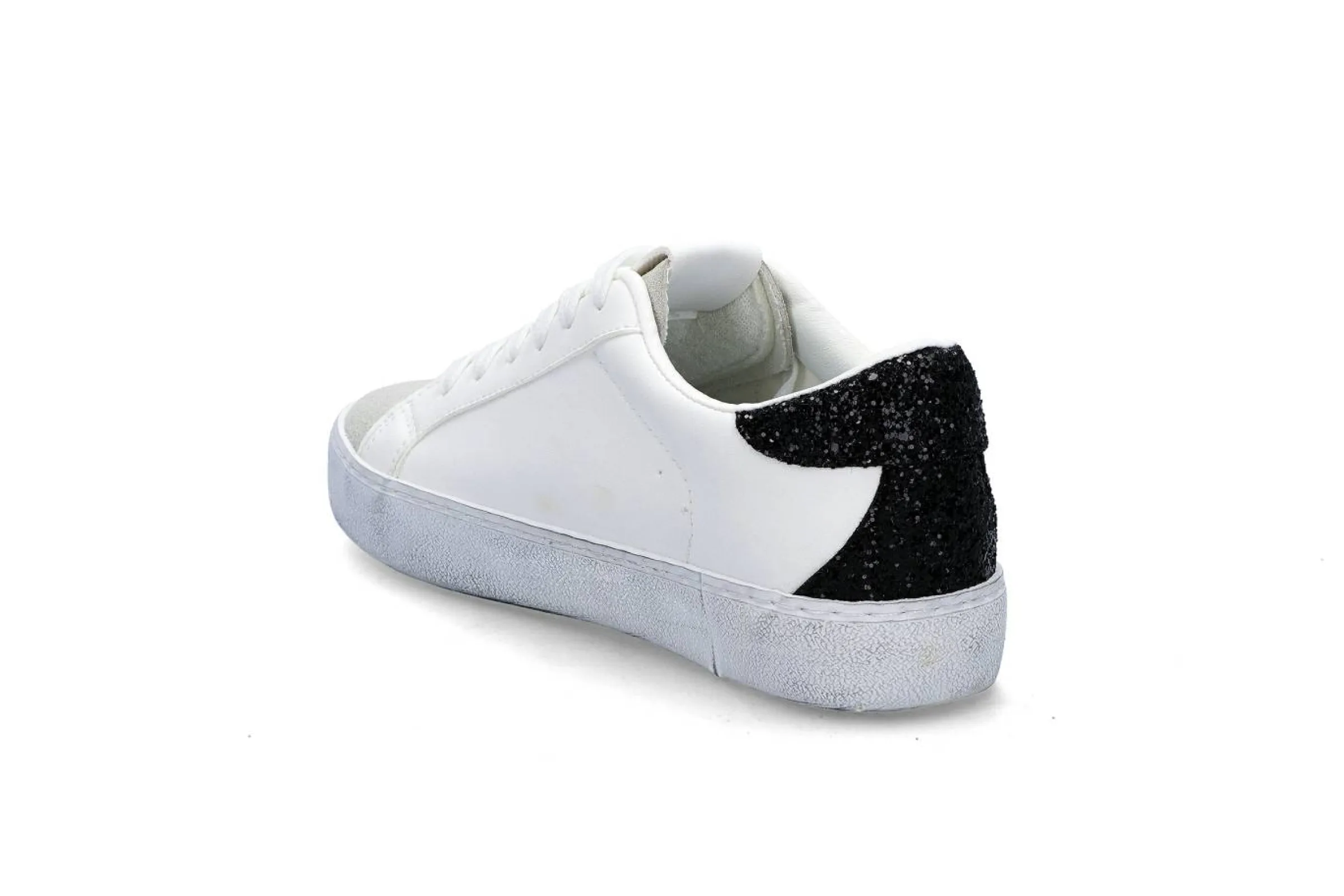 BLACK Sneakers > Sportiga sneakers med glitter Vit