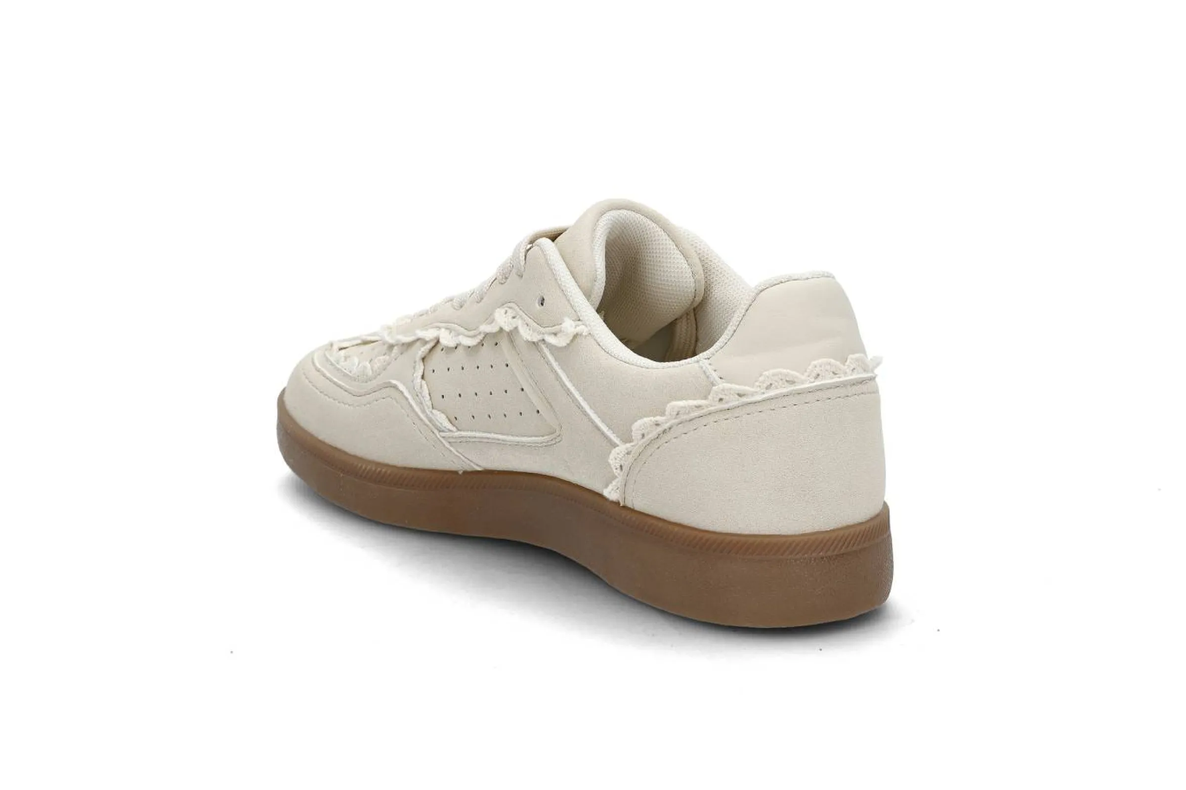 BLACK Sneakers > Sportiga sneakers med spetsdetaljer Beige