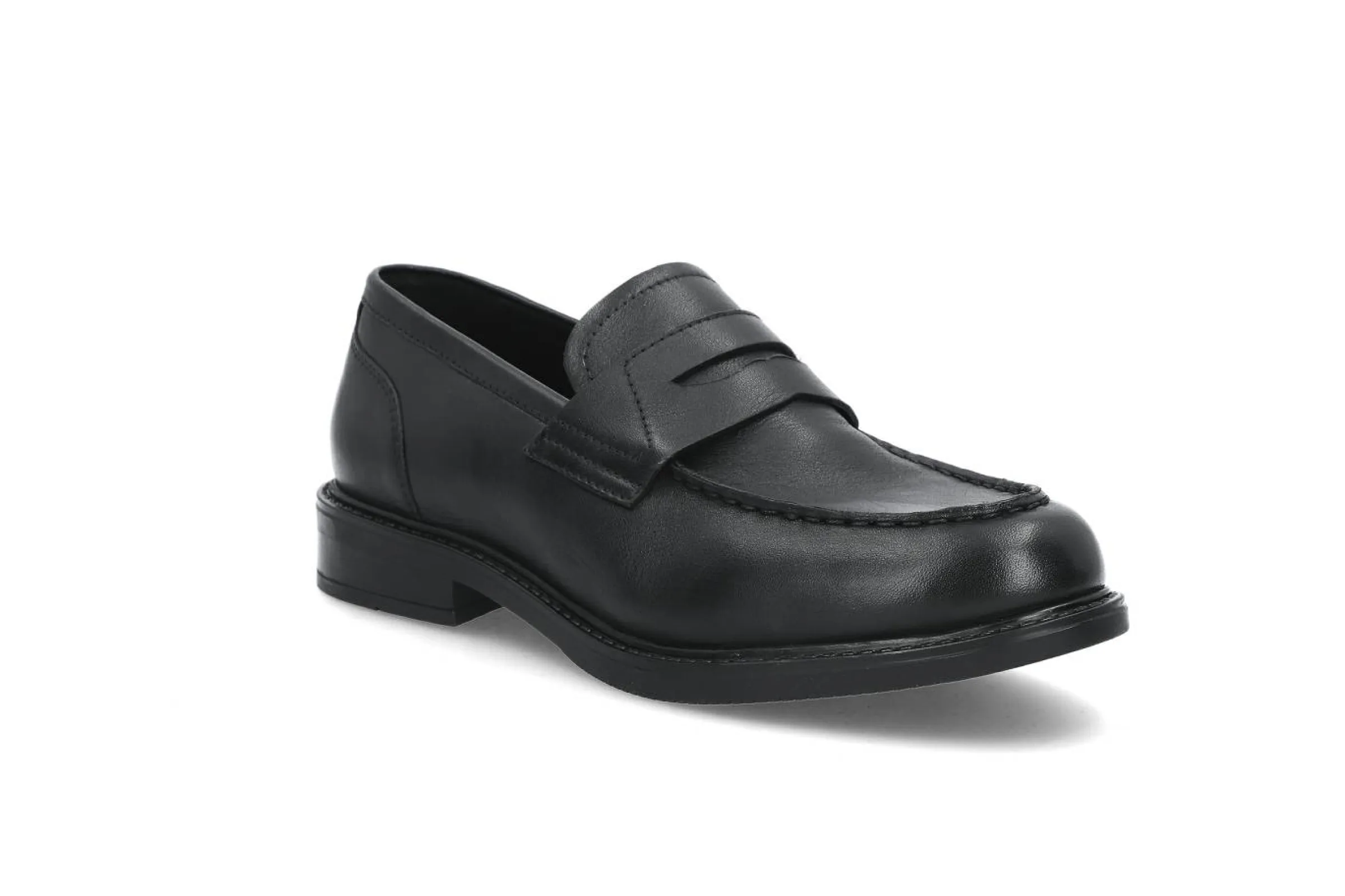 PRIVÉ Loafers > Tidlösa loafers i läder Svart