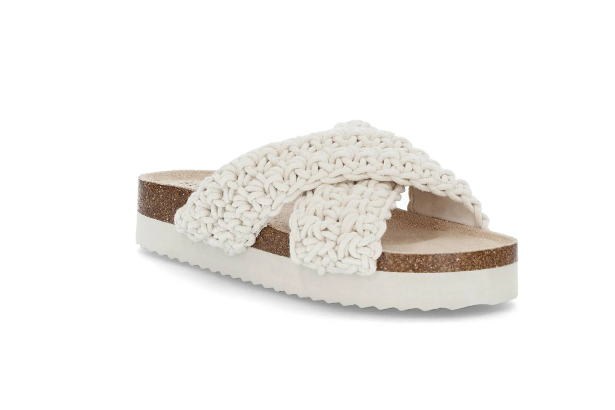 BLACK Sandaler & Flip-Flops > Virkad fotbäddssandal Beige